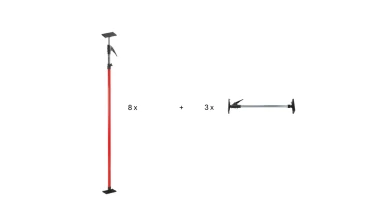 Montagehilfe / Einmannhelfer / Stützen 11er-Set